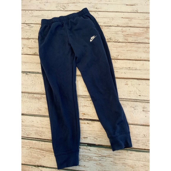 Nike Other - Nike Sportswear Club Fleece Joggers Navy Blue Sweatpants Mens Small Embroidered